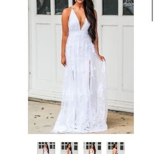 BRAND NEW Here Comes the Bride Maxi Dress - White